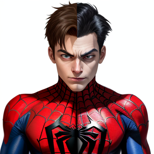 Image Conversion: Spiderman With A New Design Red And Black,