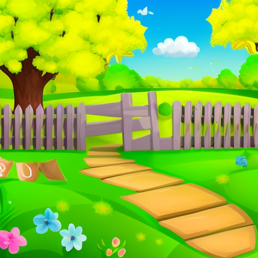 Ai image tool: Spring yard zone background