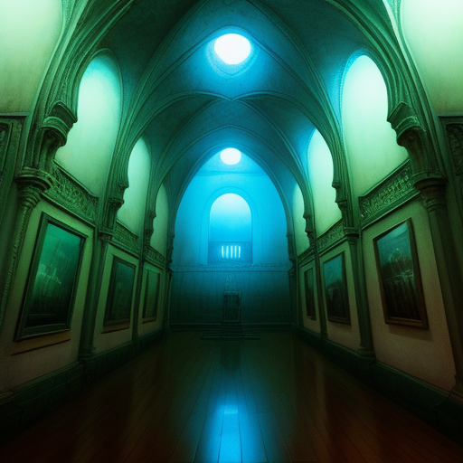 AI Art Generator from Text The hall of the Beksiński Museum of ...
