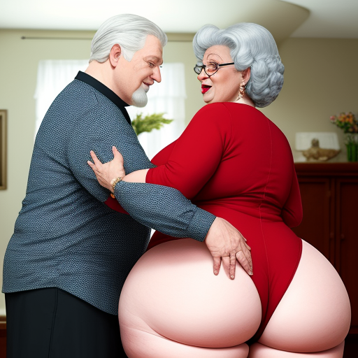 Turn An Image Into High Resolution Granny Herself Big Booty Her Husband Touching