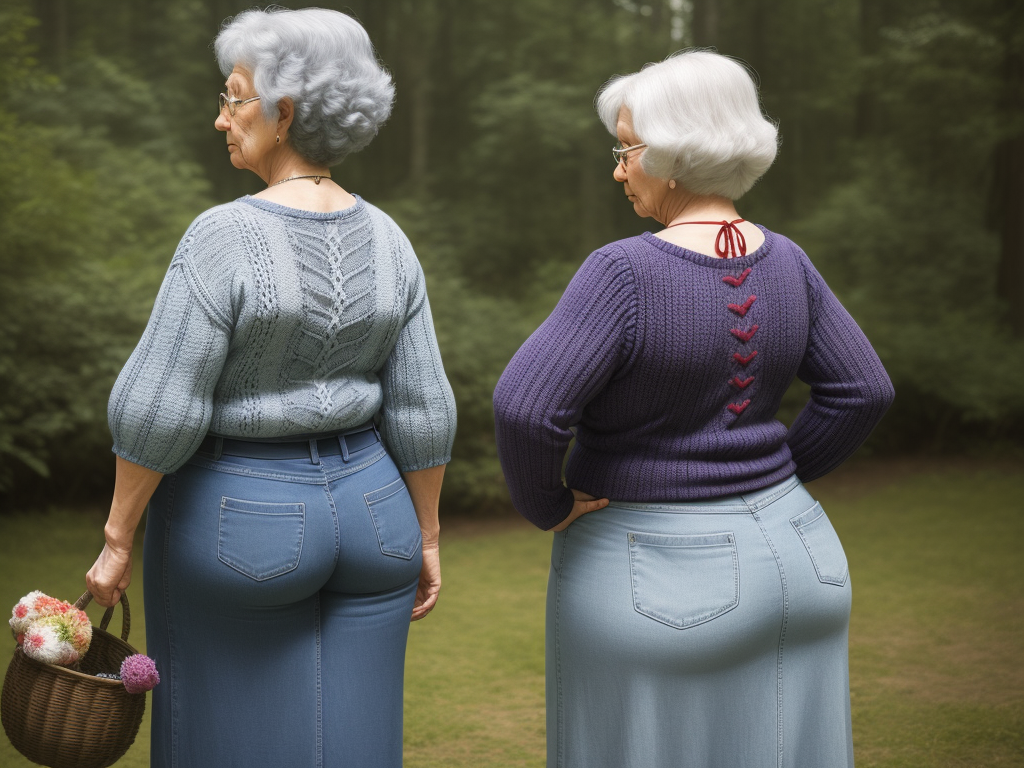 Turn Image K Grandma Wide Hips Big Hips Gles Knitting