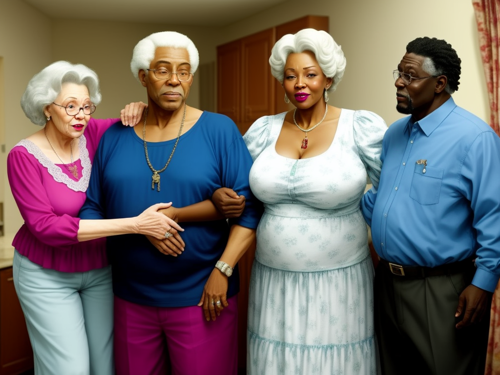 Up Res Images Granny Herself Big Bra Saggy Her Husband Touching