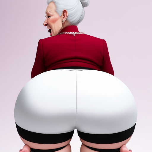 Upscaler White Granny Humongous Booty Her Womanfriend