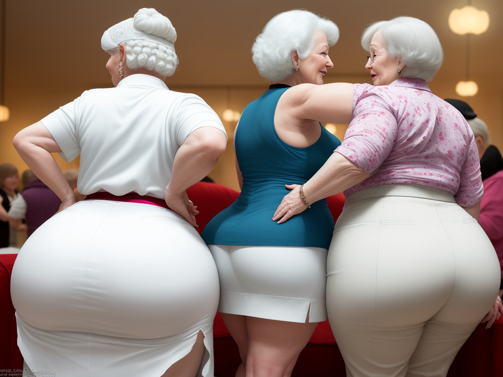 Upscaler White Granny Humongous Booty Her Womanfriend