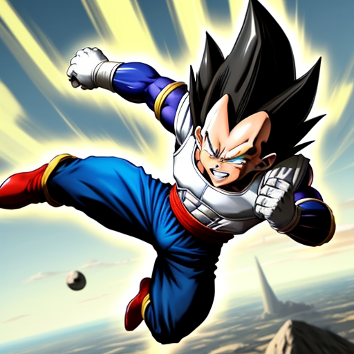 Convert pic: Vegeta training in 1000 times gravity