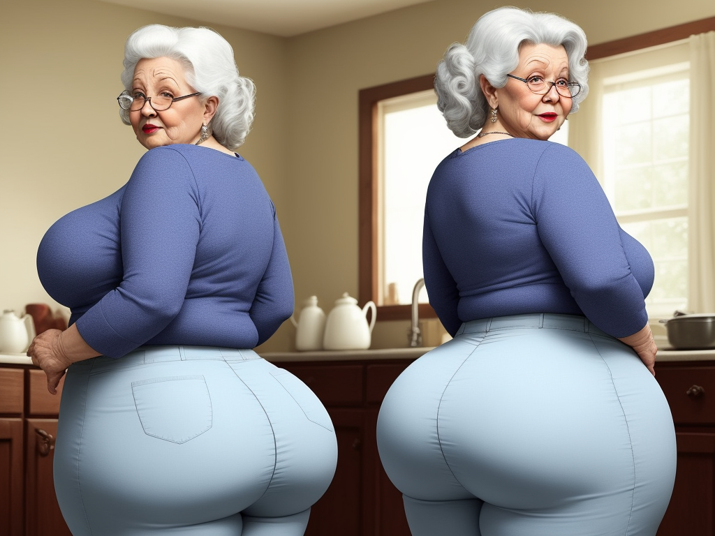 Wallpaper Granny Herself Big Booty Saggy Husband