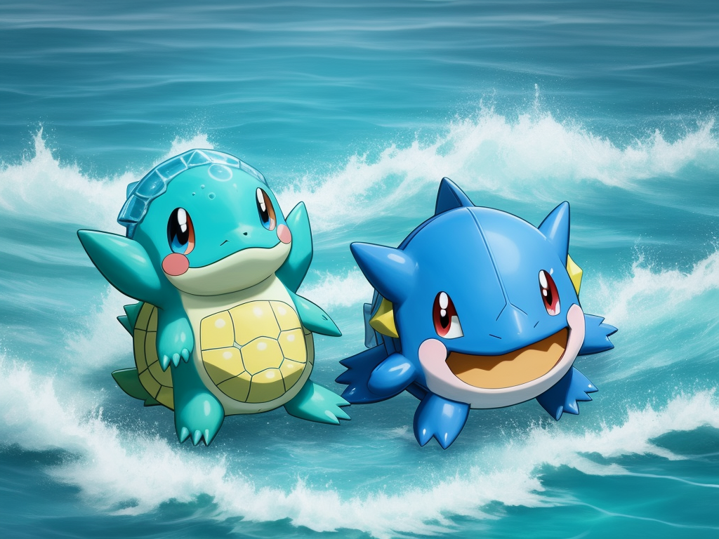 Ai Art Generator From Text Water Pokemon Turtle 