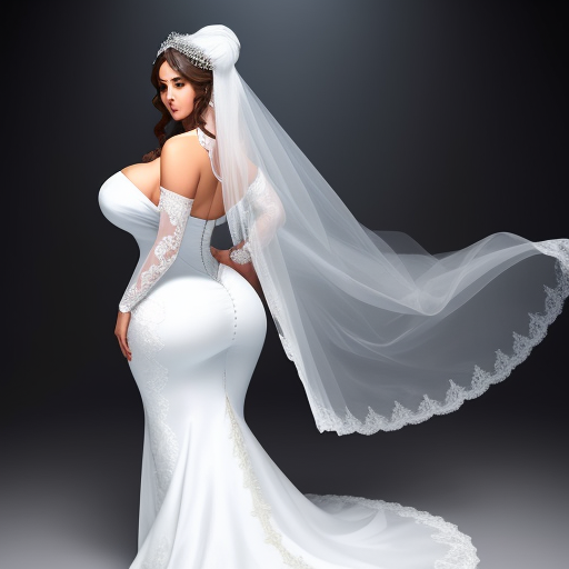 AI Art Generator from Text woman in a white wedding gown and veil 