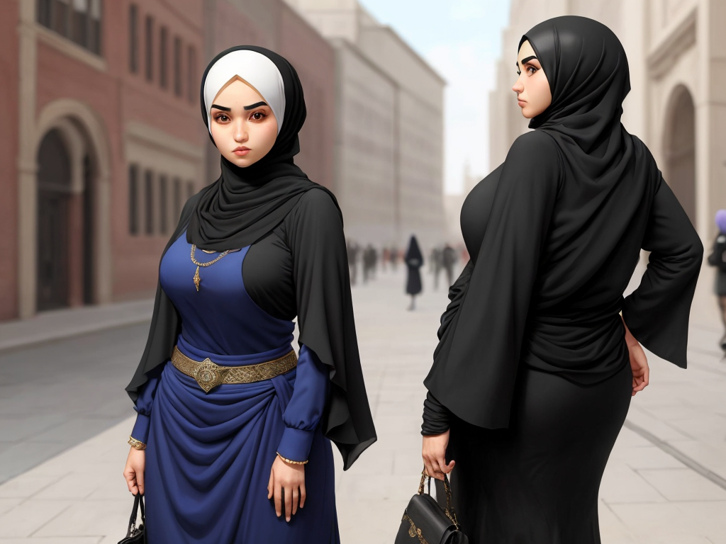 Générateur D Art Ai à Partir D Un Texte Women Milf Big Boob Hijab Topless And Showing Img