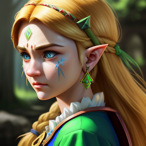 High resolution images: Zelda pelada